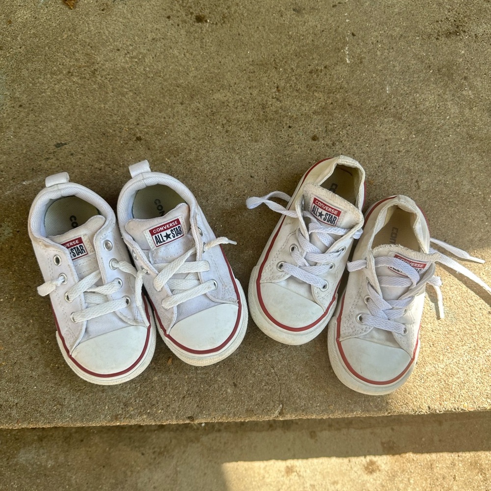 👟White Converse Bundle - unisex 7C👟